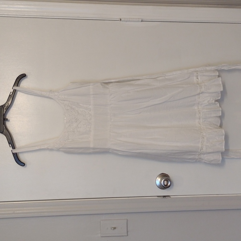 Beautiful Vintage Delia's 100% Cotton White Dress size 7